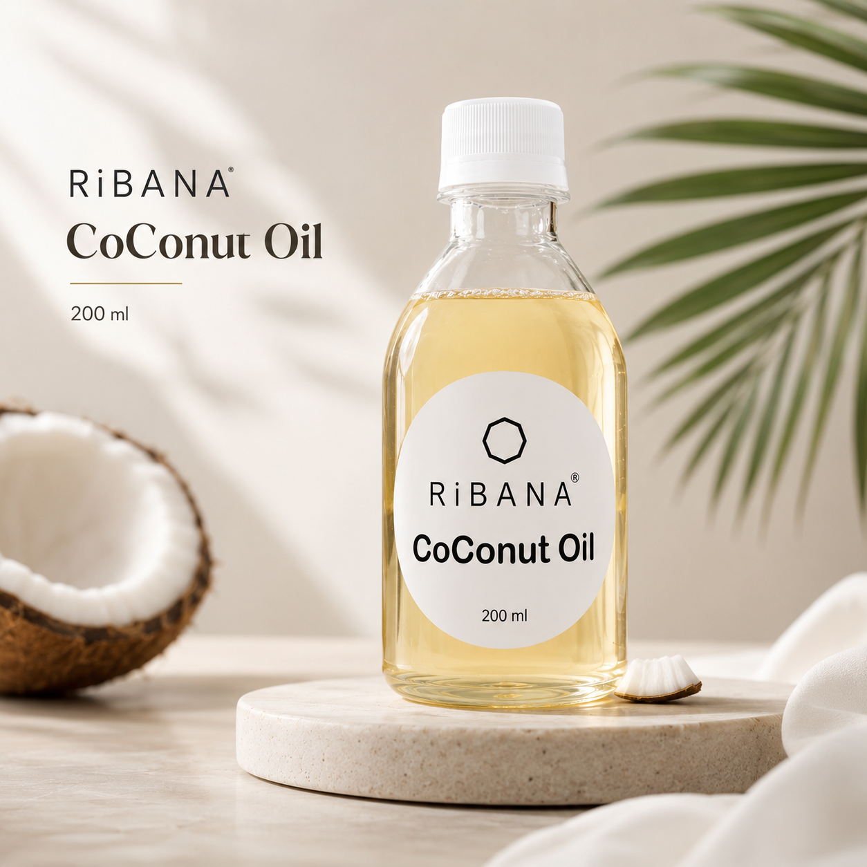 Coconut Oil - RiBANA Organic Cold Pressed Coconut Oil 200ml