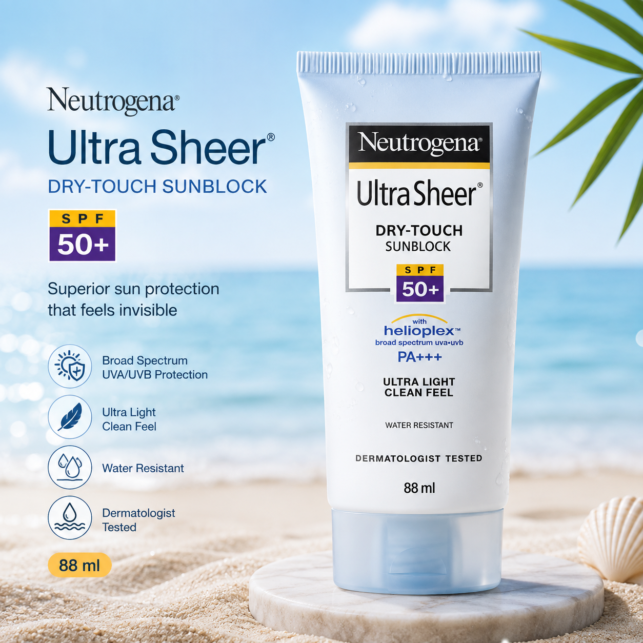 Neutrogena Ultra Sheer Dry Touch Sunblock SPF 50+ 88g