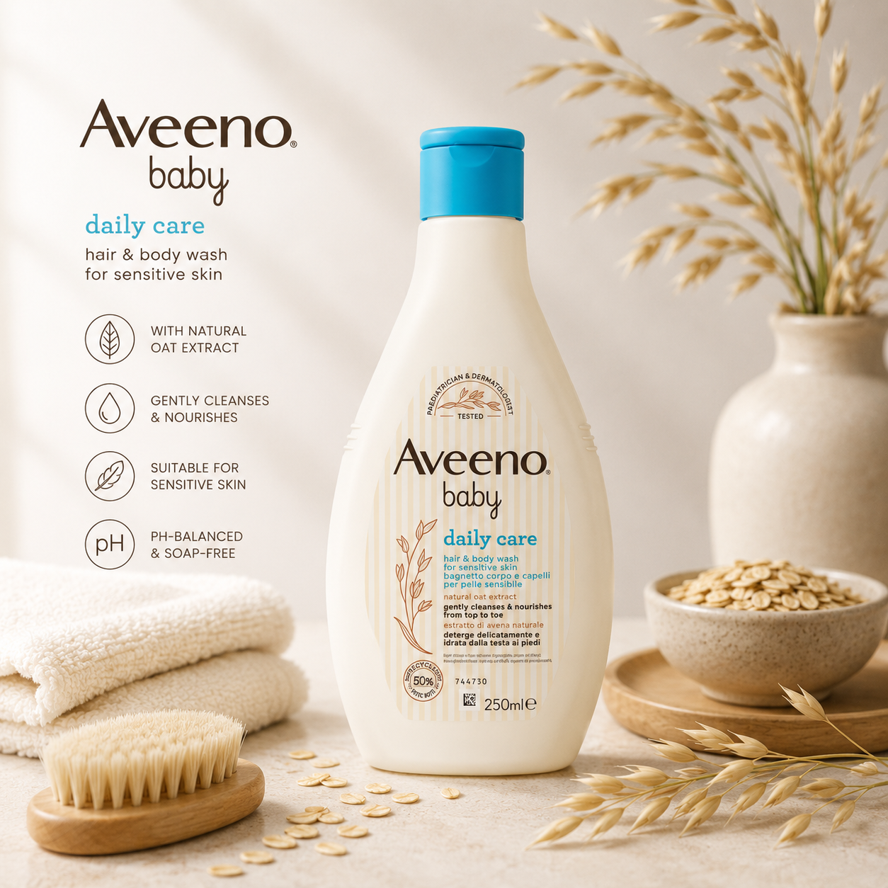 Aveeno Baby Daily Care Hair & Body Wash 250ml