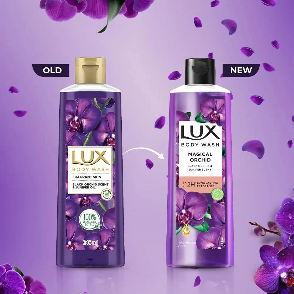 LUX Body Wash Black Orchid Scent & Juniper Oil 245ml